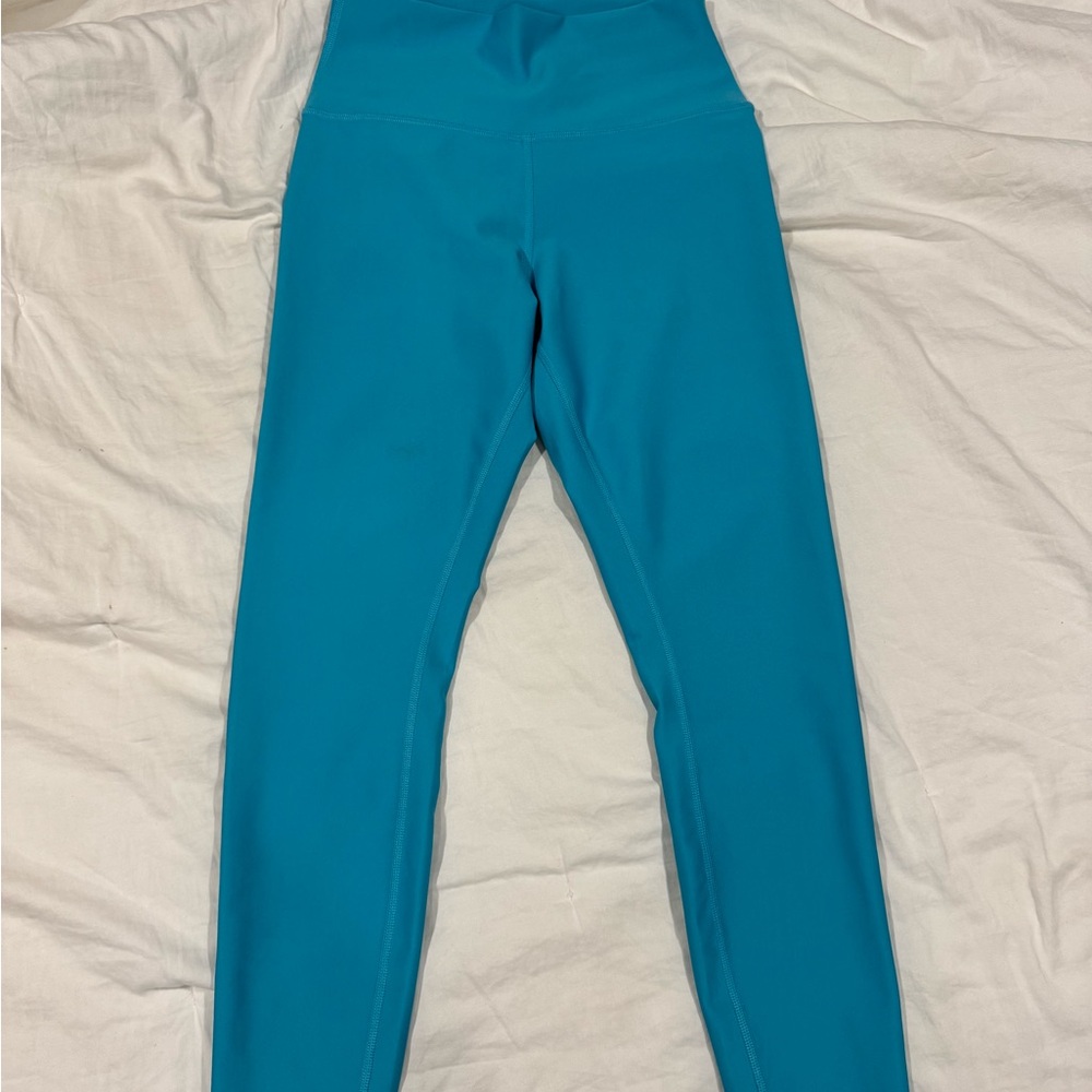 ALO Yoga Blue Leggings Athletic Stretch air brush